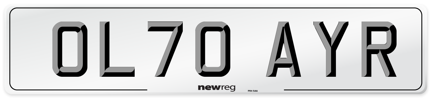 OL70 AYR Number Plate from New Reg